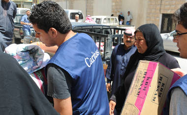 Předávání humanitární pomoci