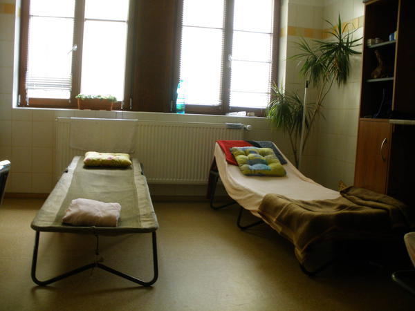 Beds for evacuees in Litomerice