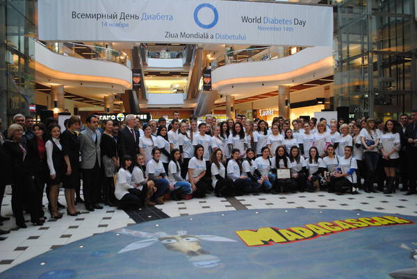 The opening ceremony of the campaign for the prevention of diabetes in a department store MallDova.