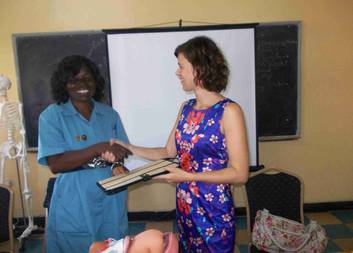 Midwives in Mongu receive extra textbooks and tools