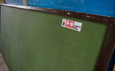 Nová tabule ve škole Burgos