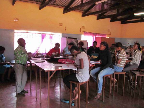 Sewing classroom in Solwezi Skills Training Institute