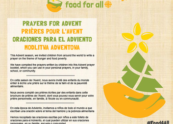 'One Human Family, Food for All' campaign message 