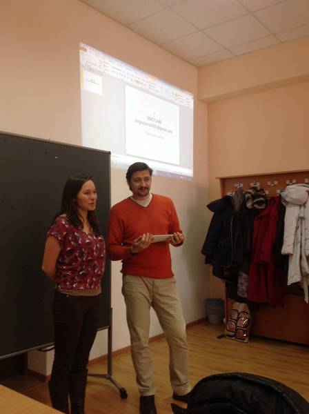 Magdaléna Jochcová, Caritas CR worker, arrived to visit the trainees.