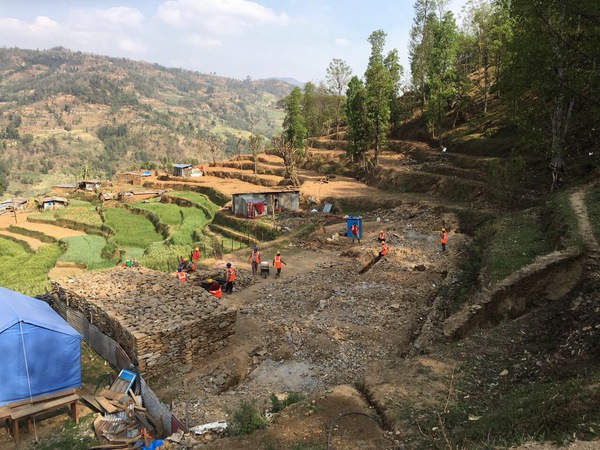 Preparations for the construction.