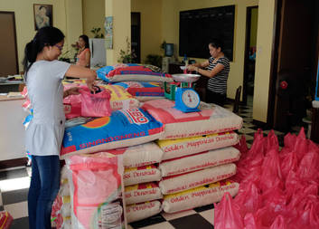 Local Caritas and Caritas Internationalis provide humanitarian aid