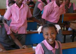 Children from Leogane school