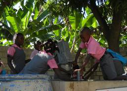 Children from Leogane school