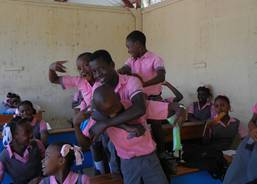 Children from Leogane school