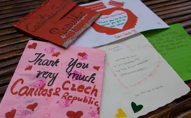 Děkovná přání filipínských školáků 