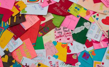 Děkovná přání filipínských školáků 