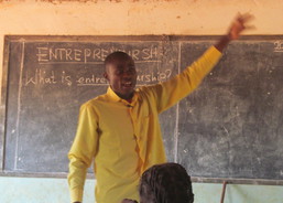 The teacher is very enthusiastic