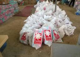 Complete packages of material aid.