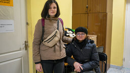 Iryna left Kiev with her family. But they are staying in the country and want to help