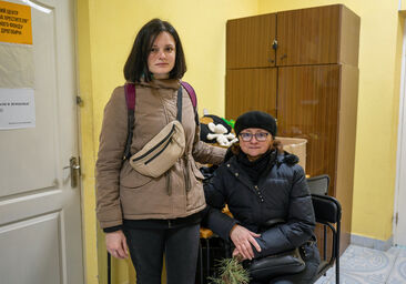 Z Kyjeva uprchli před válkou, zemi však neopouští, chtějí pomáhat z Drohobyče