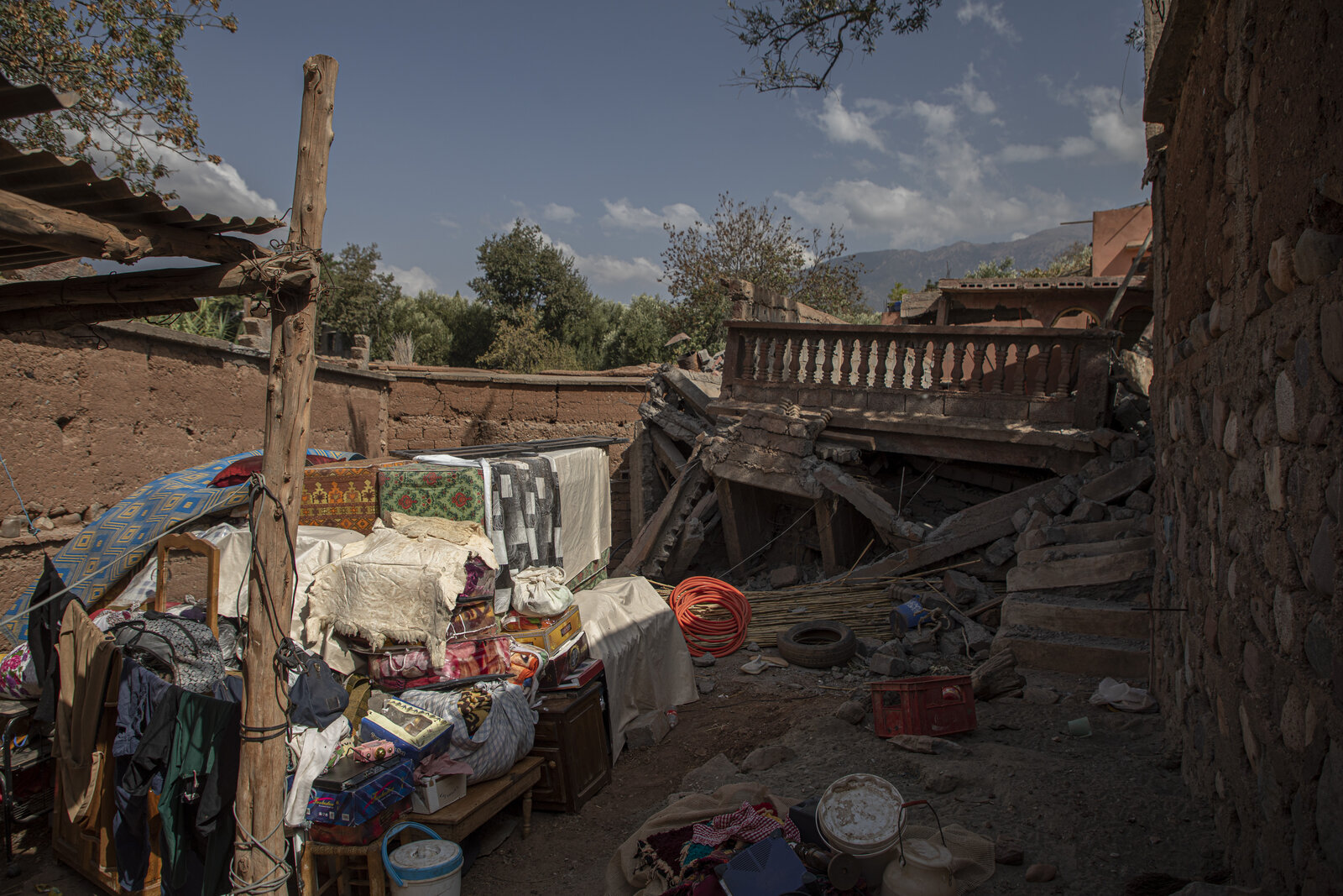 A village in Greater Atlas hit by the earthquake.