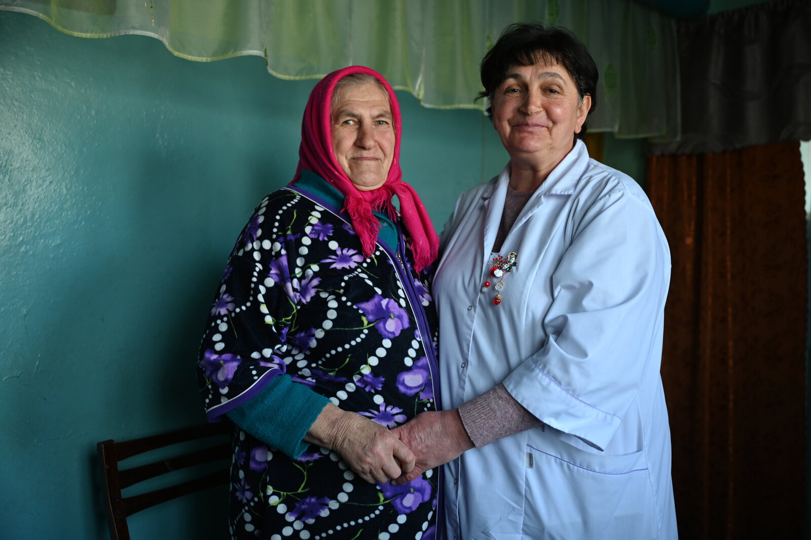 Ms Maria from Moldova with her carer
