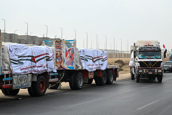 Dodávka humanitární pomoci do Gazy (foto: Catholic Relief Services)