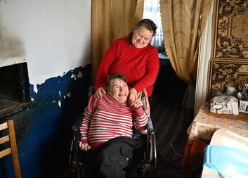 Jsme moc vděční za péči, které se nám dostává, říká Svetlana z Moldavska. Služby centra domácí péče využívá celá její rodina