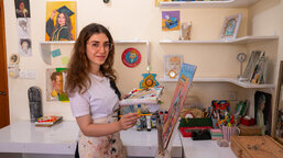 Malbou udržuji historii svého města při životě, říká Valentina, malířka z Iráku