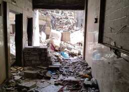 All that remains of their once cozy home are ruins
