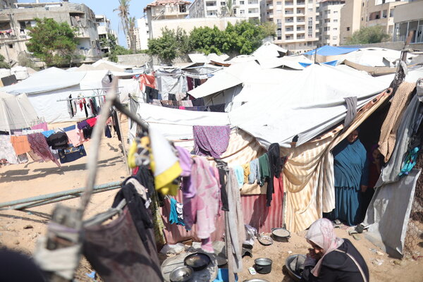 People are surviving in makeshift tents without access to basic hygiene facilities