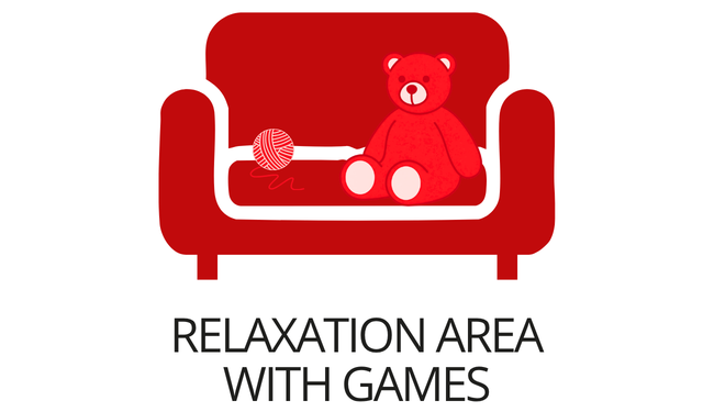 Relaxation area with games